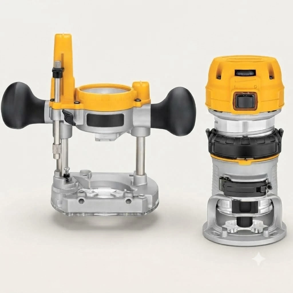 Dewalt D26204K-GB 900W 1/4-in Plunge & Fixed Base Router